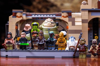 Rusya, Samara, 15 Şubat 2020 - Lego Yıldız Savaşları Minyatür Askerleri 