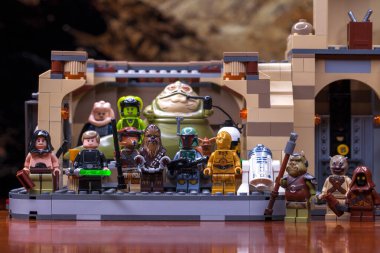 Rusya, Samara, 15 Şubat 2020 - Lego Yıldız Savaşları Minyatür Askerleri 