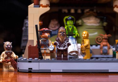 Rusya, Samara, 15 Şubat 2020 - Lego Yıldız Savaşları Minyatür Askerleri 