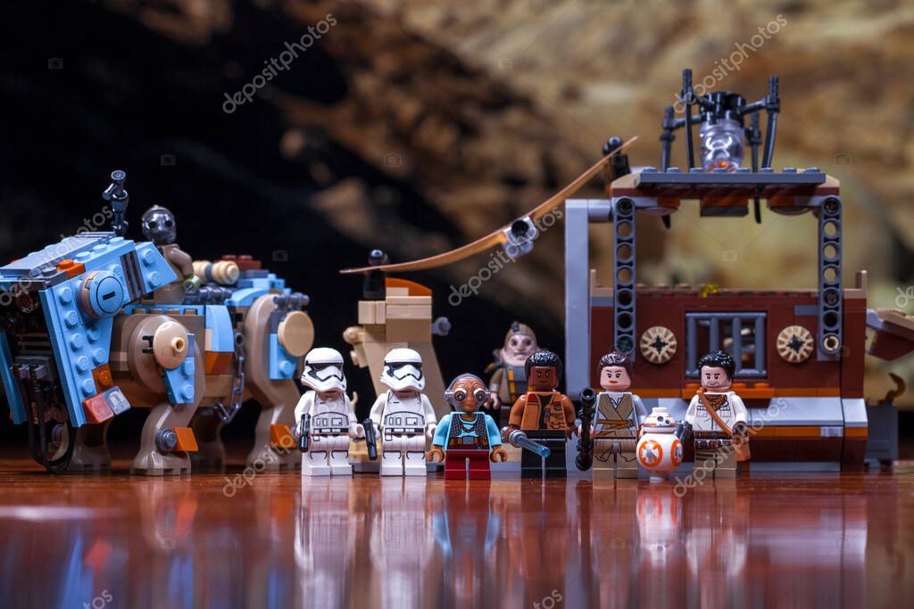 RUSSIA, SAMARA, FEBRUARY 15, 2020 - Lego Star Wars Minifigures Stormtroopers