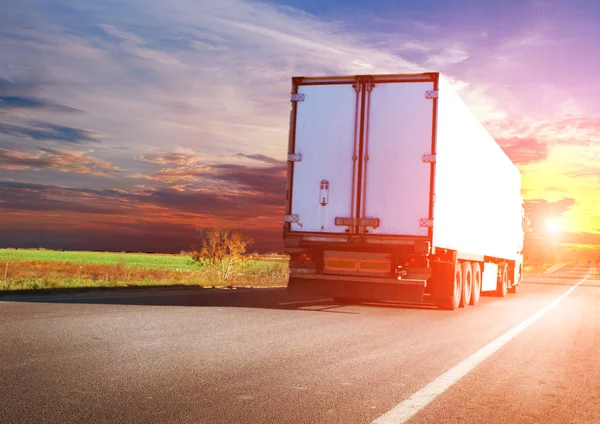 big truck on asphalt road