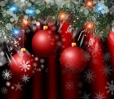 arka plan üzerinde Noel süsleri