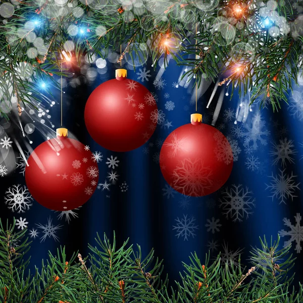 Christmas decorations on abstract background — Stock Photo, Image