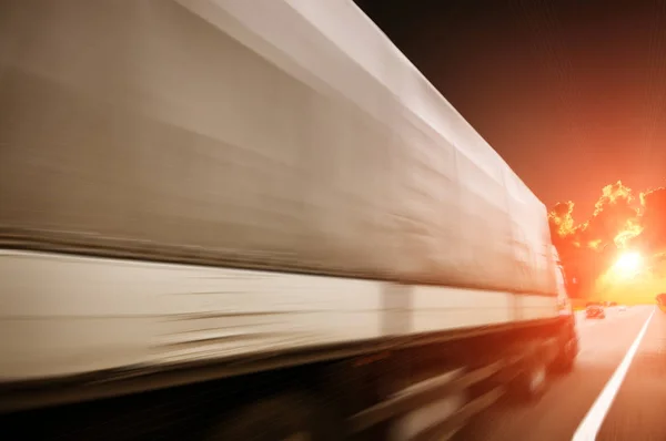 Big truck on the highway — Stock Photo, Image