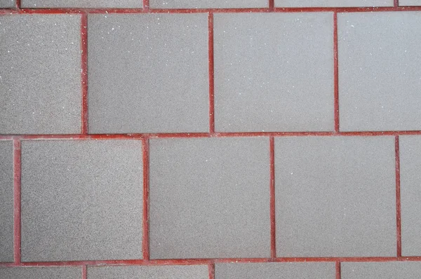 Серые Плитки Стены Красными Линиями Белыми Точками Фона — стоковое фото