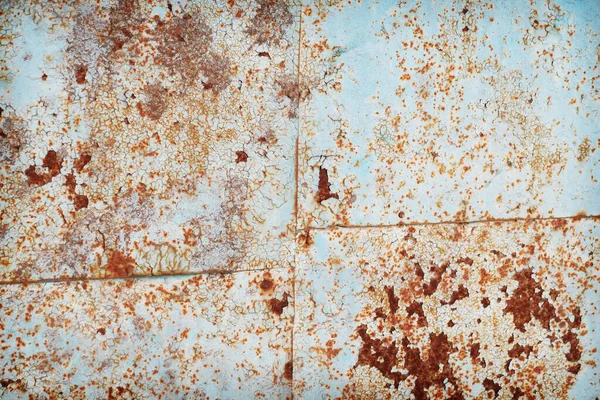 Textura Pared Pintada Blanca Con Grietas Óxido — Foto de Stock