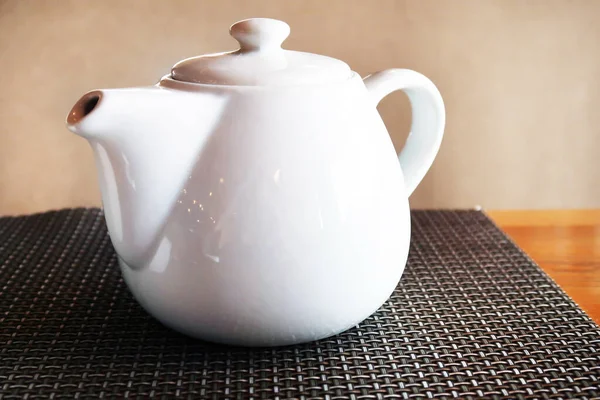 Masada Beyaz Seramik Çaydanlık — Stok fotoğraf