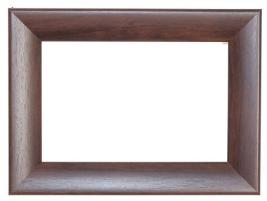 Kahverengi fotoğraf çerçevesi. Ayrı nesne