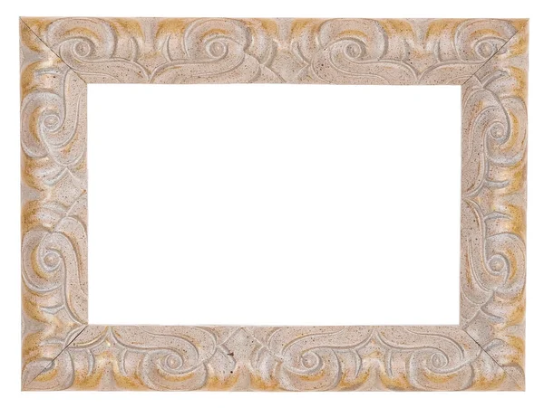 Cornice Legno Beige Oggetto Isolato — Foto Stock