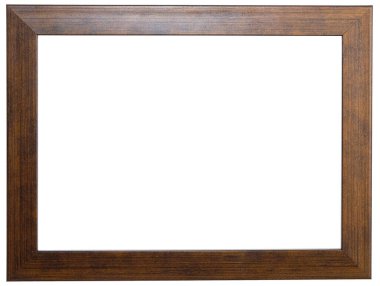 Bronz çerçeve. Beyaz arkaplandaki izole nesne.