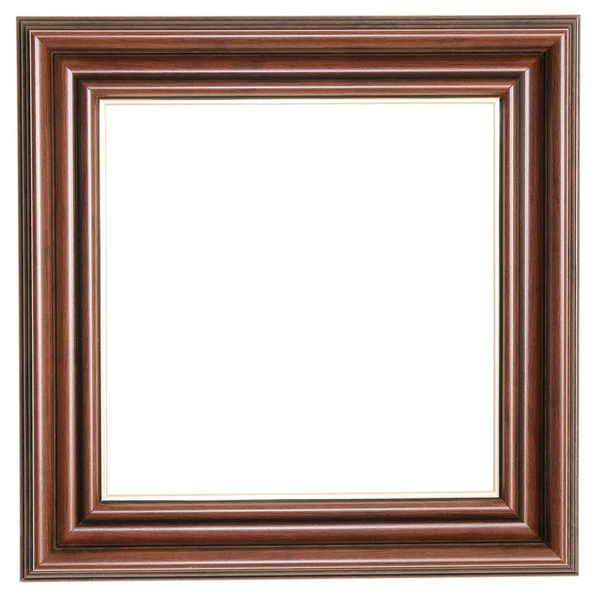 Brown Frame Isolated Object White Background — Stock Photo, Image