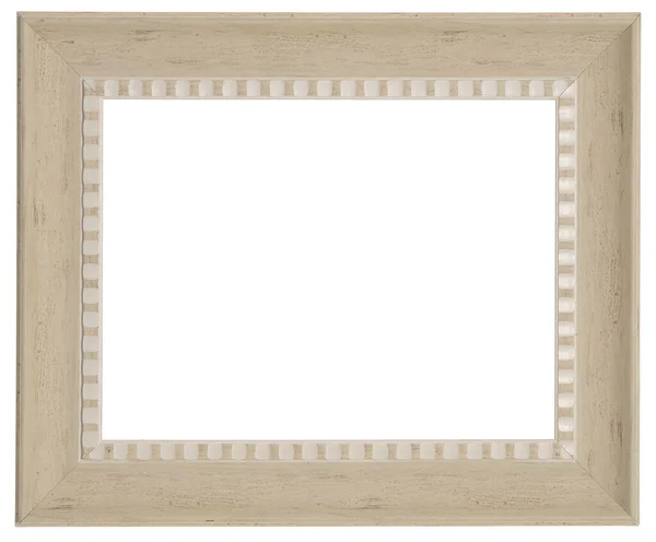 米色相框白色背景上的孤立物体 — 图库照片