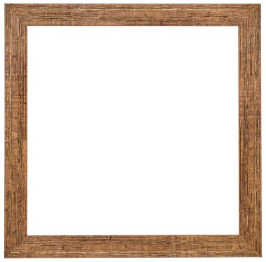 Kahverengi çerçeve Beyaz arkaplanda seçili nesne.