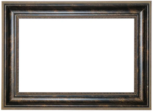 Brauner Rahmen Ausgewähltes Objekt Auf Weißem Hintergrund — Stockfoto