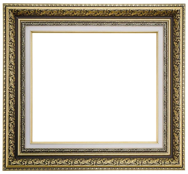 Golden Frame Selected Object White Background — Stock Photo, Image