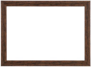 Kahverengi çerçeve beyaz arkaplanda izole edildi