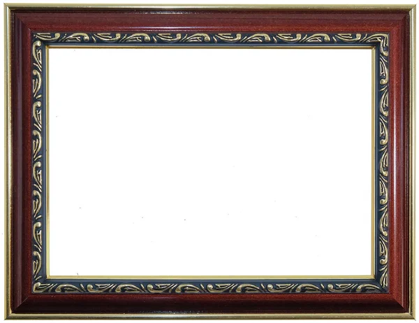 Golden Frame Isolated White Background — Stock Photo, Image