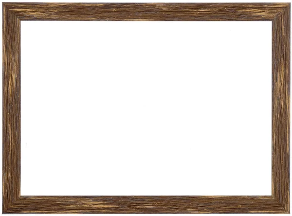 Bruin Frame Geïsoleerd Witte Achtergrond — Stockfoto