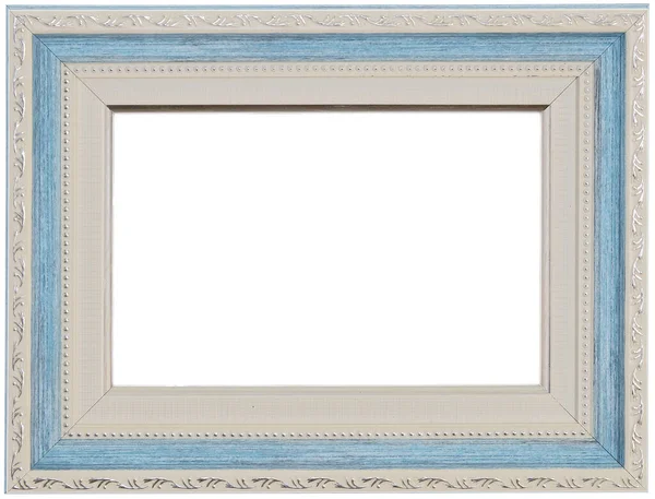 Moldura Azul Isolada Fundo Branco — Fotografia de Stock