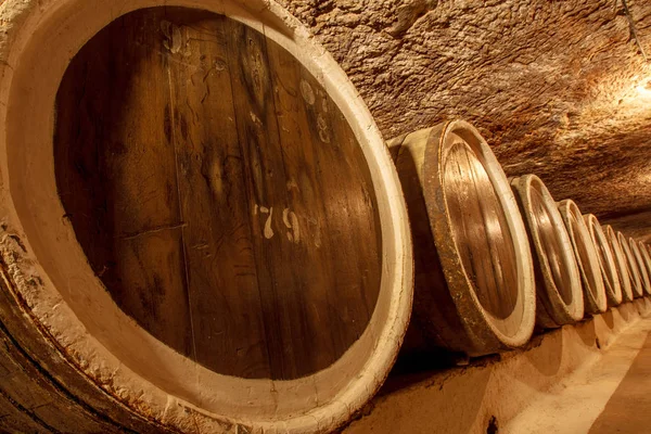 Barrels Wine Old Basemen — Stock Photo, Image