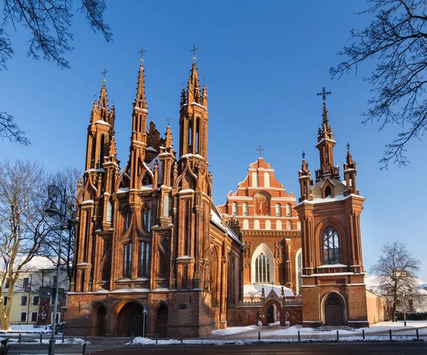 St. Anne'in ve Bernardine Kilisesi Vilnius, Litvanya — Stok fotoğraf