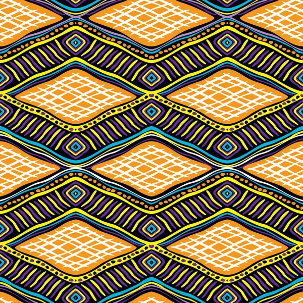 African Hendiwork seamless ornament — стоковий вектор