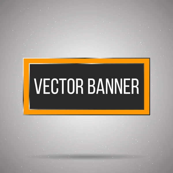 Banner vetorial retangular moldura de metal branco em um fundo claro. Vetor —  Vetores de Stock