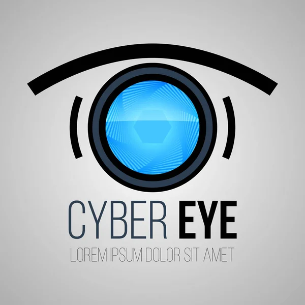 Cyber göz simgesi simgesini. vektör çizim, Logo şablonu