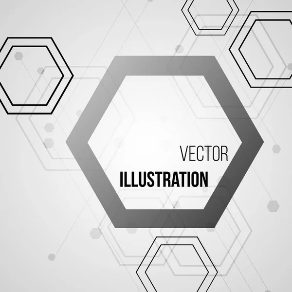 Fondo brillante abstracto con diseño de patrón hexagones. Vector — Vector de stock
