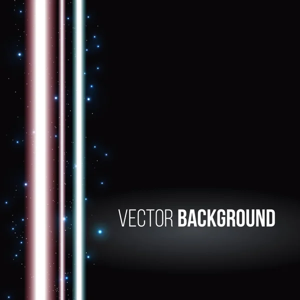 Bright neon lines, space background with lights. Vector — Stock Vector