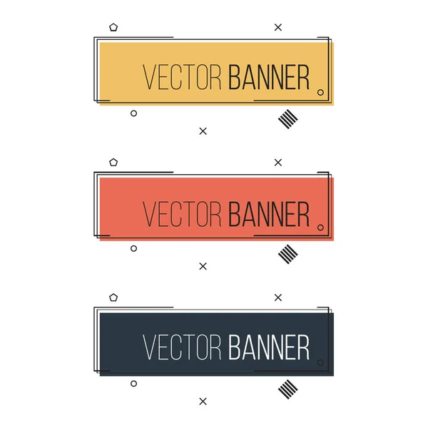 Abstract rectangular banner set. Colorful creative vector icons. Paint stroke circle frame. — Stock Vector