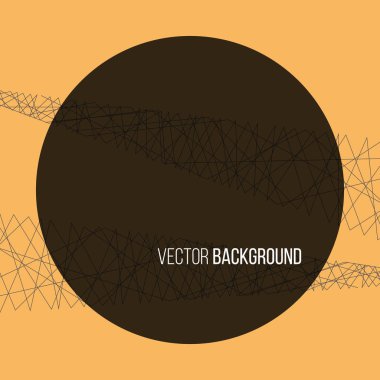 Vektör arka plan, çizgili desen ve daire, metin için yer. İllüstrasyon