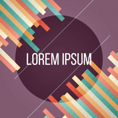 Vektör şerit arka plan, metin için yer ile kapak. İllüstrasyon