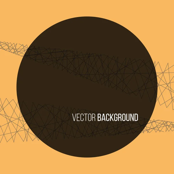 Fond vectoriel abstrait, avec motif rayures et cercle, espace pour le texte. Illustration — Image vectorielle
