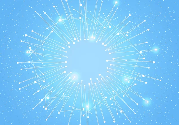 Dots - bağlantı iş ve bilim kavramı bağlama. Vektör çizim