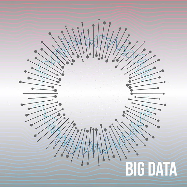 Visualização de Big Data. Ciência Futurista Finanças Design Infográfico. Contexto de dados visuais complexos. Gráfico abstracto. Ilustração vetorial . — Vetor de Stock