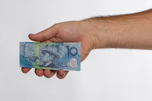 10 Dólar Australiano Notas na parte de trás — Fotografia de Stock
