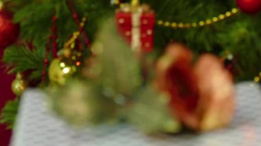 Gül şeklinde Noel dekorasyonu.