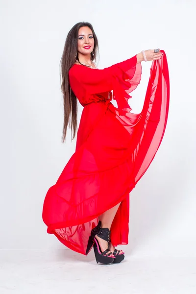 Bailarina en rojo — Foto de Stock