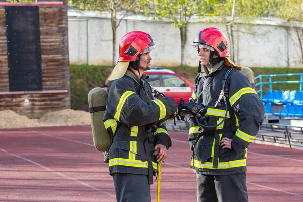 Portret van een brandweer — Stockfoto