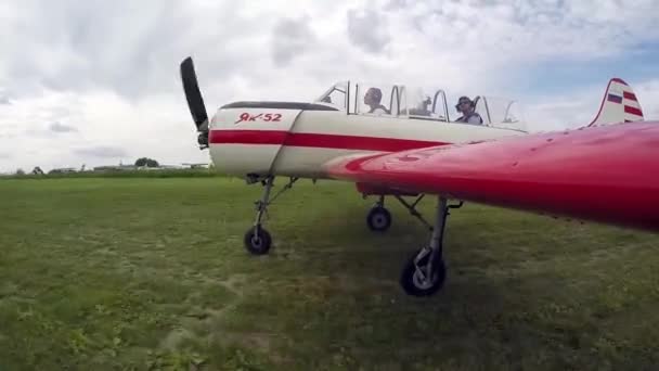 Avión Ruso Aire Vista Desde Cámara Ala — Vídeos de Stock