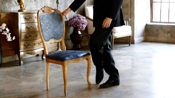 Man and chair, tango dance