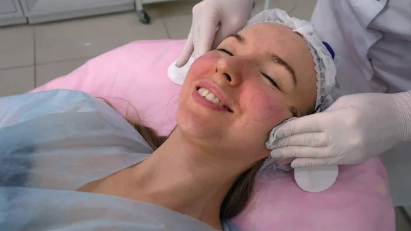 Carbon face peeling procedure.