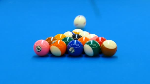 American billiard balls — Stock Video