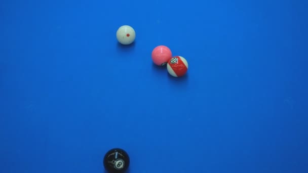 Ensemble de boules de billard américain — Video