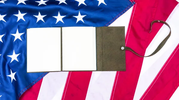 Poznámka: kožené na nás vlajky — Stock fotografie