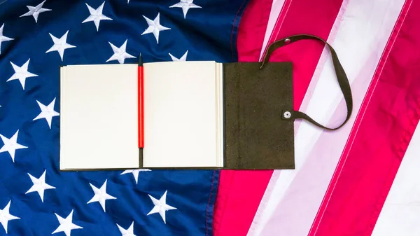 Leather note on US Flag