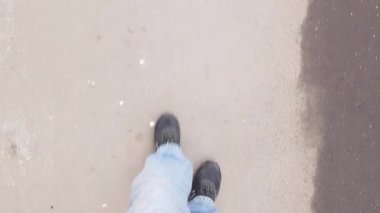 Asfalt Pov yürüme ayak