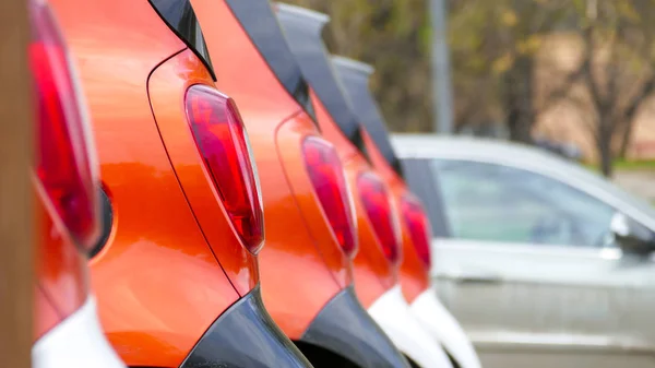 The tail lights of the color car — Stock Photo, Image