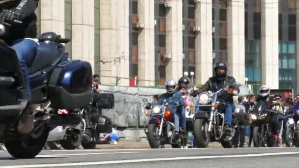 Tradycyjne parad motocykli w Moskwie. — Wideo stockowe